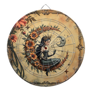 Sunflower Crescent Queen Dartboard