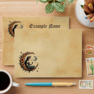 Sunflower Crescent Queen Envelope