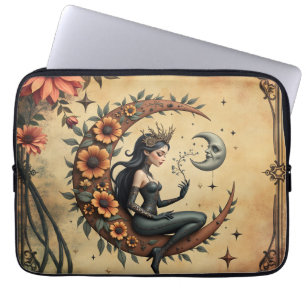 Sunflower Crescent Queen  Laptop Sleeve