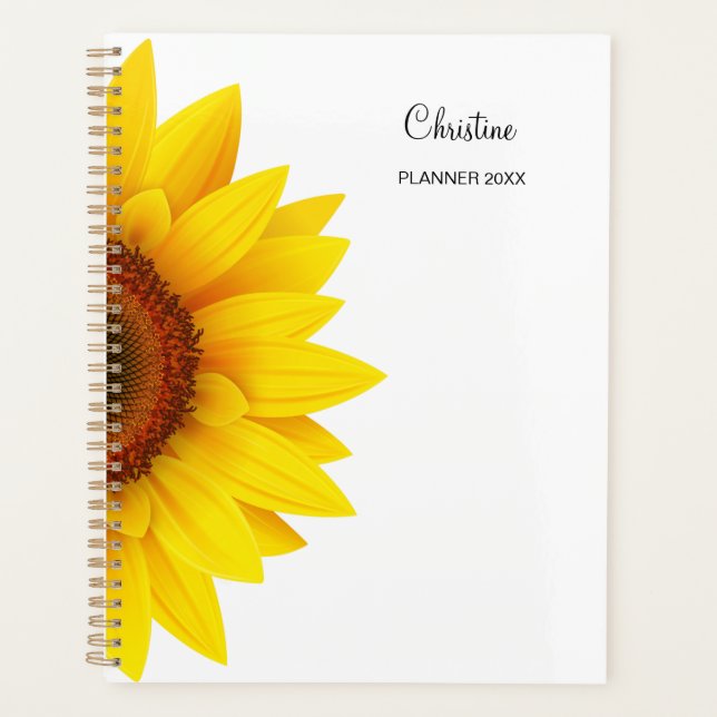 Sunflower Custom Name 2025  Planner (Front)
