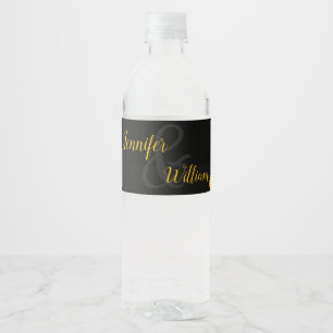 Sunflower, custom photo water bottle with names label
