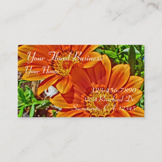 Sunflower customisable business cards (Front)