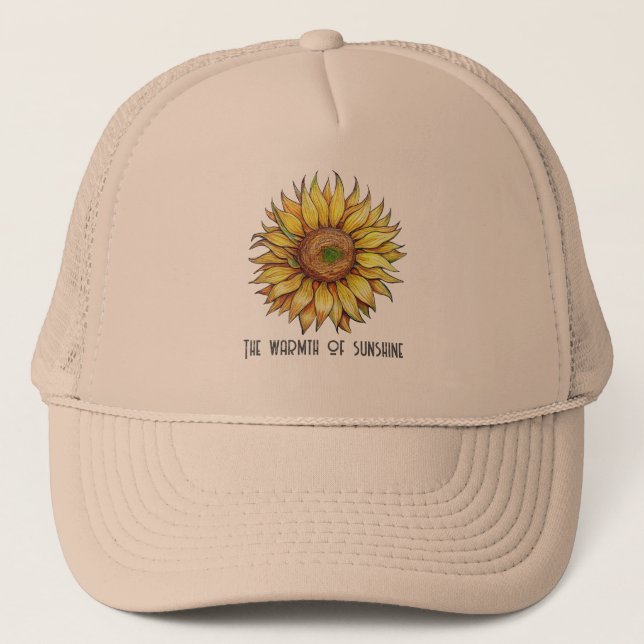 Sunflower Customisable  Trucker Hat (Front)