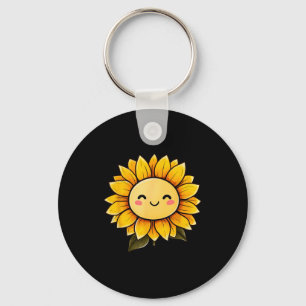 Sunflower Cute Floral Happy Flower Funny Graphic Key Ring