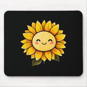 Sunflower Cute Floral Happy Flower Funny Graphic Mouse Pad