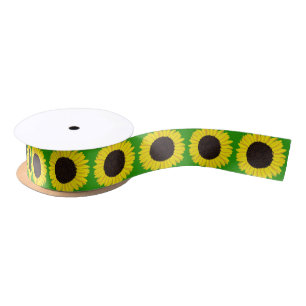 Sunflower Cute Floral Summer Ribbon Satin Ribbon