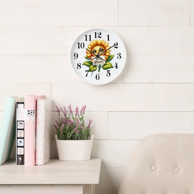 Sunflower Cutie Wall Clock (Reading Room)