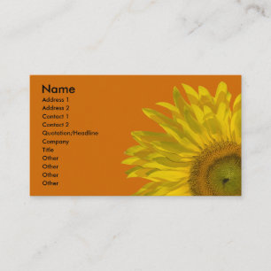 Sunflower Cutout Business Card