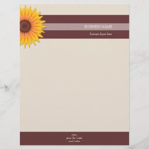 Sunflower Dark Background Letterhead Design