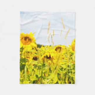 Sunflower Days Fleece Blanket