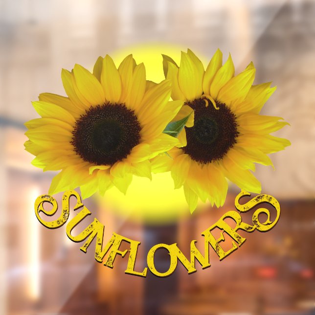 Sunflower Decal Customised Sunflower Window Cling (Sheet 2)