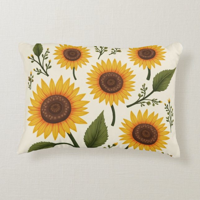 sunflower decorative cushion (Back)