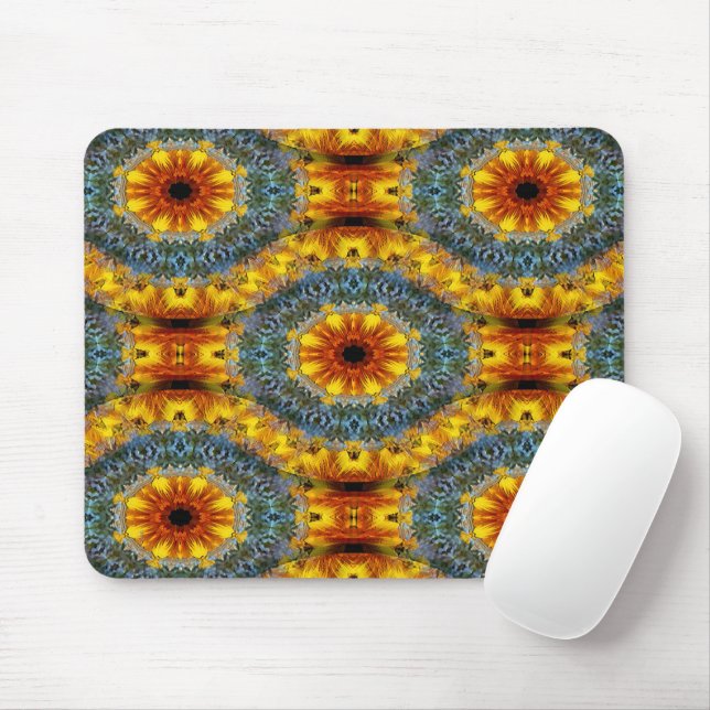 Sunflower delights..... mouse pad (With Mouse)