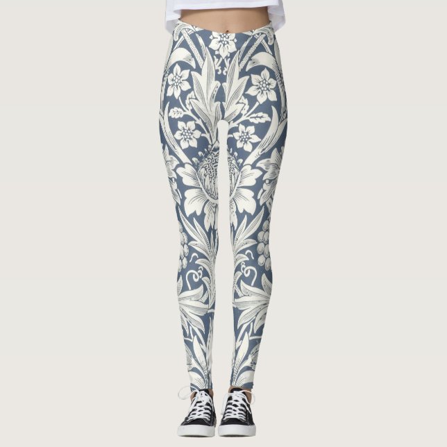 Sunflower Design (by William Morris) Leggings (Front)