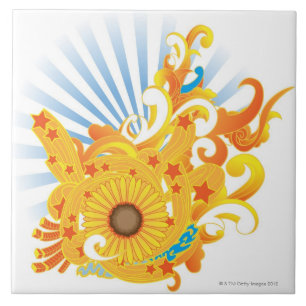 Sunflower Design Tile