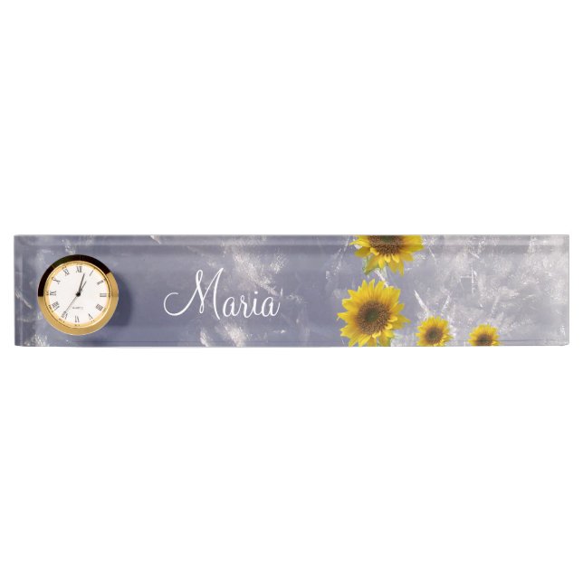 Sunflower Desk Nameplate (Front)
