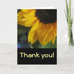 Sunflower detail thank you card