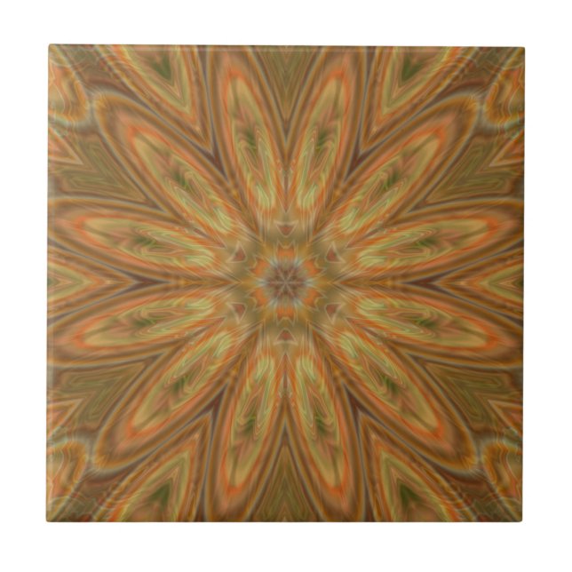 Sunflower Digital Art Ceramic Tile 4.25" size (Front)
