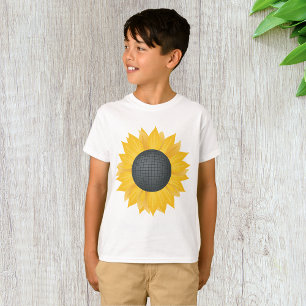 Sunflower Disco Ball Retro Party Vibe  T-Shirt