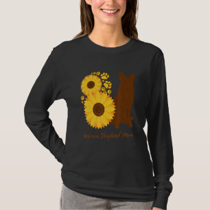 Sunflower Dog Mom - Alsatian German Shepherd T-Shirt
