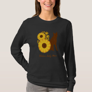 Sunflower Dog Mom - Siberian Husky Premium T-Shirt