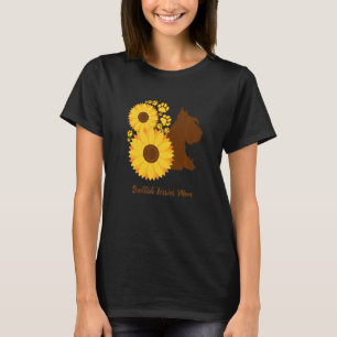 Sunflower Dog Mum - Scottish Terrier Premium T-Shirt