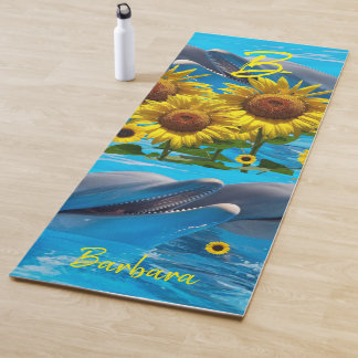 Sunflower Dolphin Yoga Mat