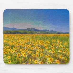 Sunflower Dreams Art Mouse Pad