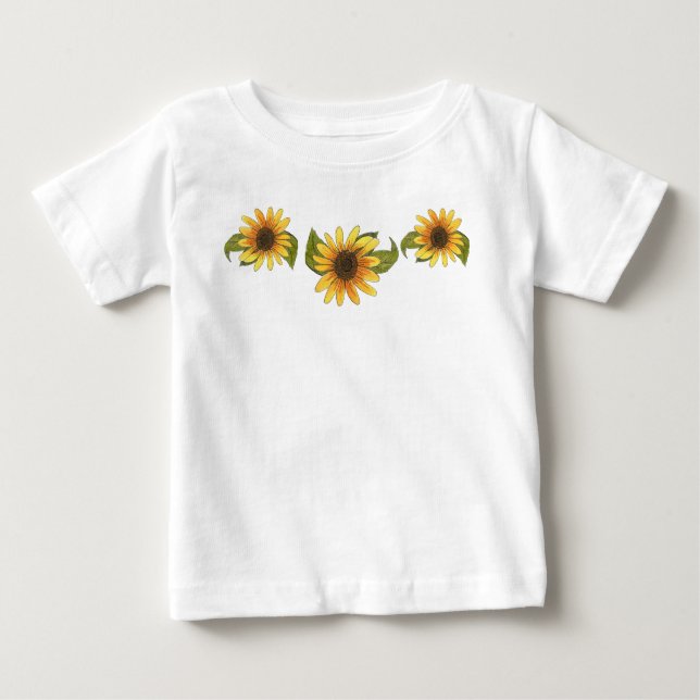 Sunflower Dress Baby T-Shirt (Front)