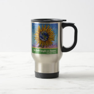 Sunflower Earth Art Travel Mug