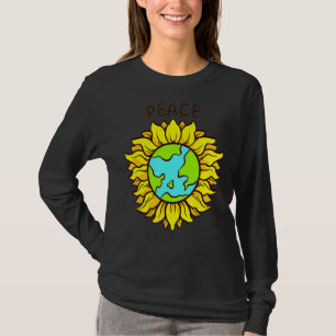 Sunflower Earth Symbol World Peace T-Shirt