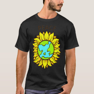 Sunflower Earth Symbol World Peace T-Shirt