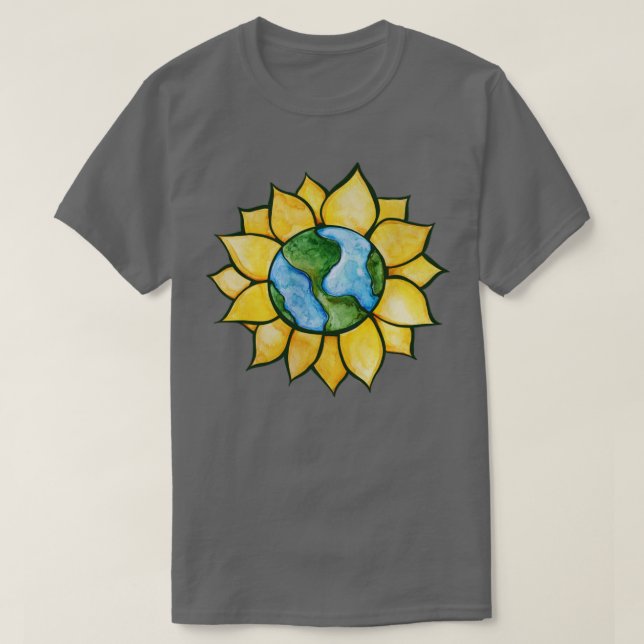 Sunflower Earth T-Shirt (Design Front)
