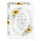 Sunflower Elegant Rustic Geometric Gold Wedding