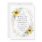 Sunflower Elegant Rustic Geometric Gold Wedding