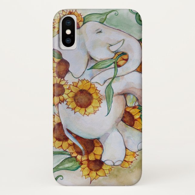 Sunflower Elephant Case-Mate iPhone Case (Back)