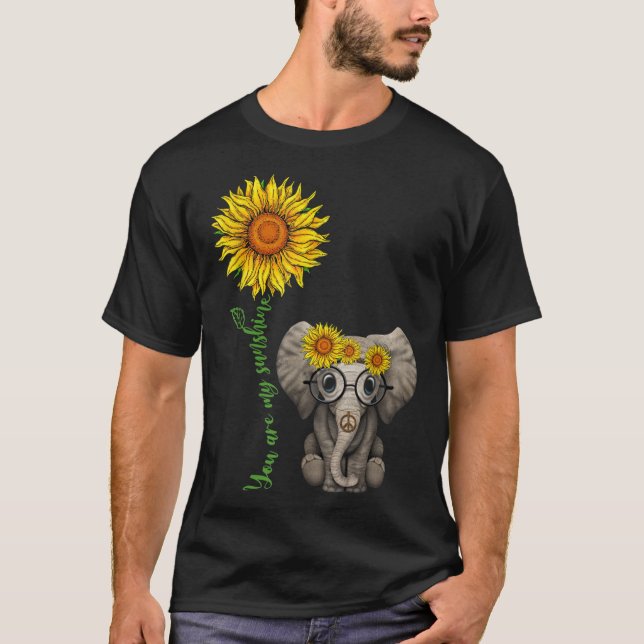 Sunflower Elephant Gift TShirt (Front)