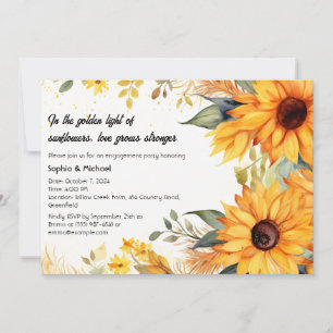Sunflower Engagement Party  Invitation