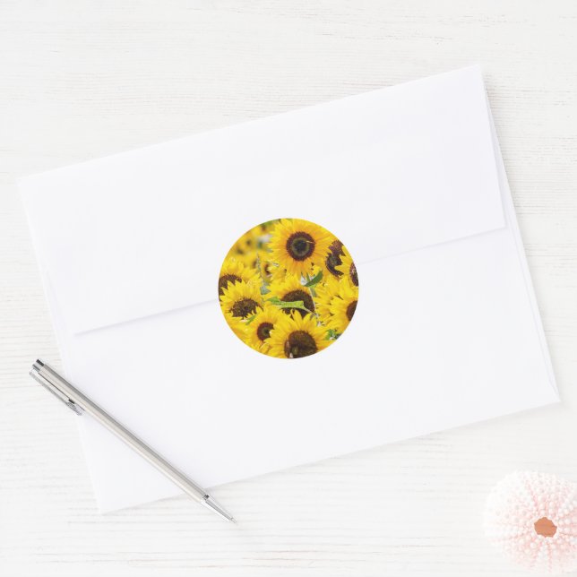 Sunflower Envelope Seal Stickers (Envelope)