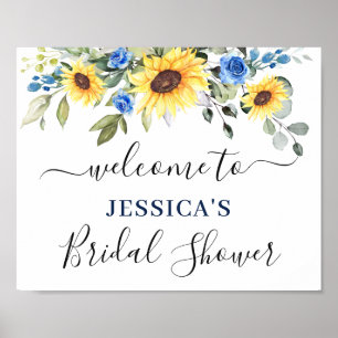Sunflower Eucalyptus BRIDAL SHOWER Welcome Sign