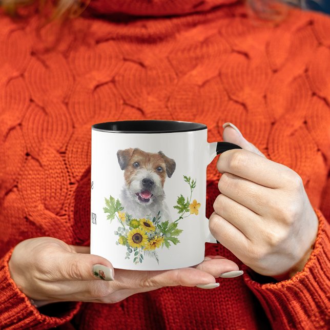 Sunflower Eucalyptus Jack Russell Terrier Mug (Creator Uploaded)