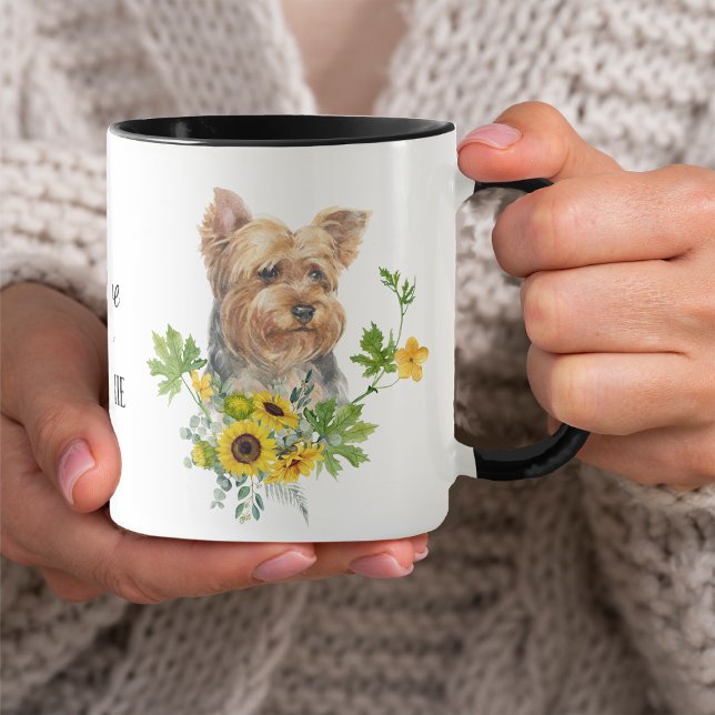 Sunflower Eucalyptus Yorkshire Terrier Mug (Creator Uploaded)