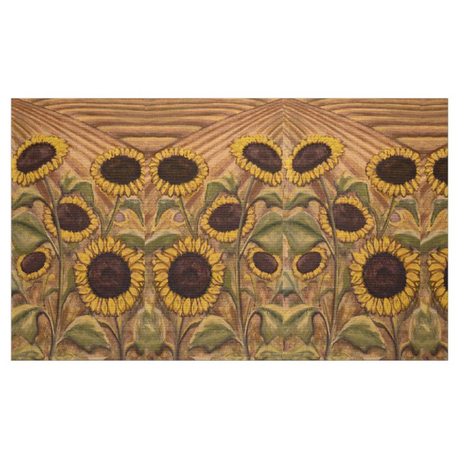 Sunflower Fabric Sunflower Fabric Cotton or Poly (Fat Quarter)