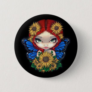 "Sunflower Fairy" Button