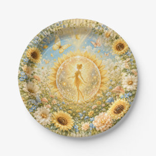 Sunflower Fairy Meadow Paper Plates