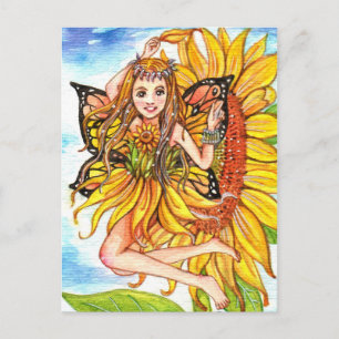Sunflower Fairy Postcard
