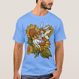 Sunflower Fairy Sunflowers Mystical Cute Pixies T-Shirt