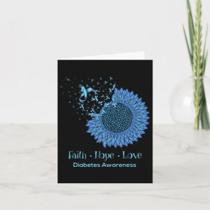 Sunflower Faith Hope Love Diabetes Awareness Diabe Card
