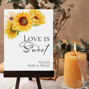 Sunflower Fall Bridal Shower Love Is Sweet Sign