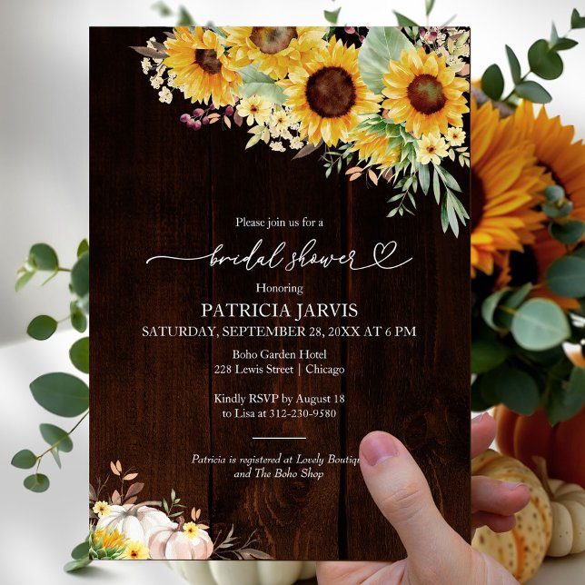 Sunflower Fall Budget Bridal Shower Invitations Flyer (Creator Uploaded)
